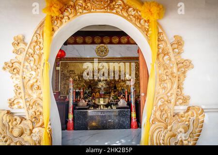 Vihara Dharmayana, tempio buddista cinese al Capodanno lunare cinese (Imlek). Kuta, Bali, Indonesia. Foto Stock