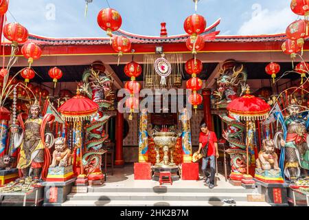 Kuta, Bali, Indonesia - 1 febbraio 2022. Vihara Dharmayana, tempio buddista cinese, comunità cinese-indonesiana che celebra il Capodanno lunare cinese Foto Stock