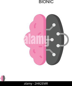 Icona Bionic Simple Vector. Modello di disegno del simbolo di illustrazione per l'elemento dell'interfaccia utente mobile Web. Illustrazione Vettoriale
