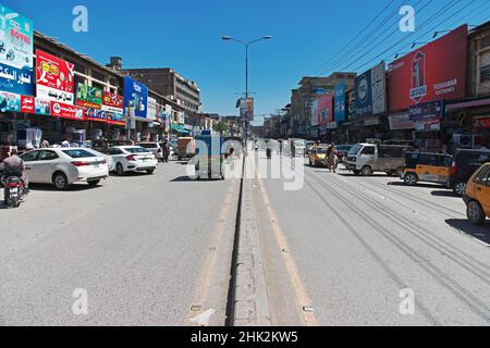 La strada vintage a Peshawar, Pakistan Foto Stock