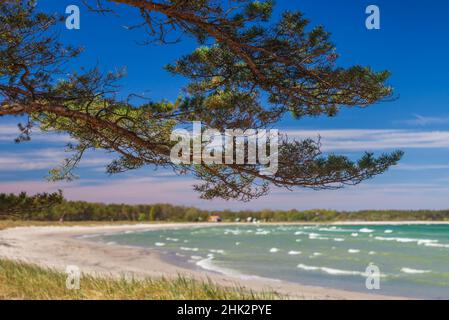 Svezia, Faro Island, Fifang, Vista Sulla Baia Di Ajkesvik Foto Stock