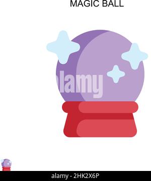 Magic ball semplice icona vettoriale. Modello di disegno del simbolo di illustrazione per l'elemento dell'interfaccia utente mobile Web. Illustrazione Vettoriale