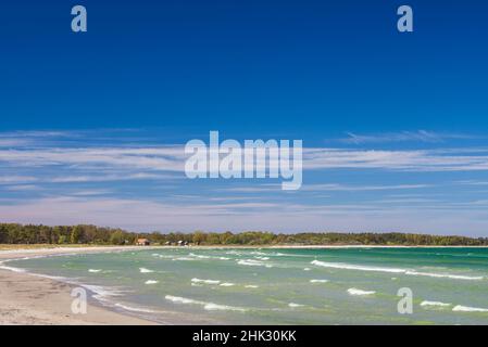 Svezia, Faro Island, Fifang, Vista Sulla Baia Di Ajkesvik Foto Stock