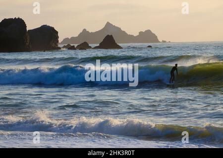 Surf Rockaway Beach, pacifica, California, USA Foto Stock