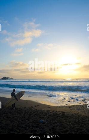 Surf Rockaway Beach, pacifica, California, USA Foto Stock