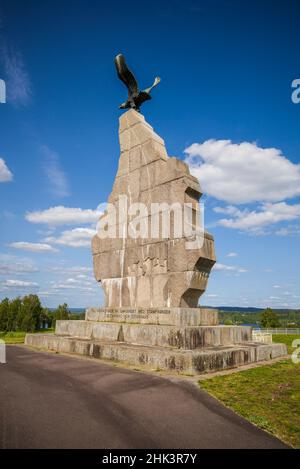 Svezia, Varmland, Sunne, il Monumento di Stamfrande all'emigrazione svedese negli Stati Uniti, costruito nel 1953 Foto Stock