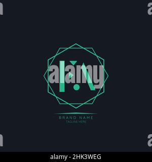 Moderno lusso fa lettera Business Logo Design Alphabet icona Vector Symbol. Modello creativo con logo a lettere minimale. Illustrazione Vettoriale