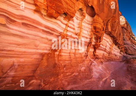 Formazioni di arenaria erose, Valley of Fire state Park, Nevada, USA. Foto Stock