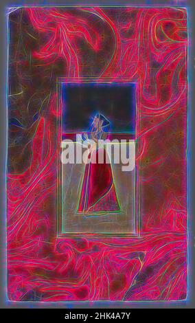 Ispirato da Indian Picture, frammento, acquerelli opachi e oro su carta, ca. 1800, immagine: 4 7/16 x 2 3/16 pollici, 11,2 x 5,5 cm, delicato, oro, indiano, miniatura, ritratto, singolo, minuscolo, velo, donna, Reinventato da Artotop. L'arte classica reinventata con un tocco moderno. Design di calda e allegra luminosità e di raggi di luce. La fotografia si ispira al surrealismo e al futurismo, abbracciando l'energia dinamica della tecnologia moderna, del movimento, della velocità e rivoluzionando la cultura Foto Stock