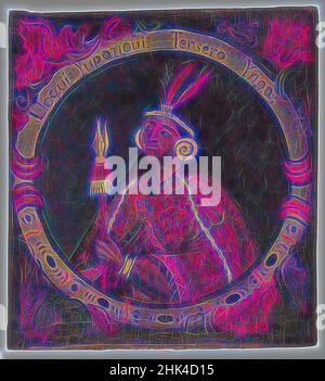 Ispirato da Lloqui Yupanqui, terzo Inca, 1 di 14 Ritratti dei re Inca, Peruviano, olio su tela, Perù, metà del 18th secolo, Probabilmente, periodo coloniale, 23 11/16 x 21 9/16in., 60,2 x 54,8cm, 18th secolo, braccialetti, conquista, orecchini, orecchini, headdress, patrimonio ispanico, storico, Inca, incan, reinventato da Artotop. L'arte classica reinventata con un tocco moderno. Design di calda e allegra luminosità e di raggi di luce. La fotografia si ispira al surrealismo e al futurismo, abbracciando l'energia dinamica della tecnologia moderna, del movimento, della velocità e rivoluzionando la cultura Foto Stock