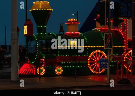 Immagini legacy DSLR di Pleasure Beach Blackpool , tra cui l'Old Wild mouse Ride, Amanda Thompson, Pre Icon , Ghost Train, Big One, Infusion Ice Foto Stock