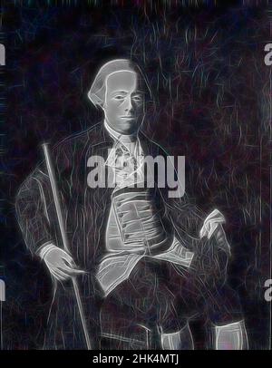 Ispirato da Ritratto di John Lane, John Singleton Copley, americano, 1738-1815, olio su tela, circa 1770, 49 5/8 x 39 1/2 pollici, 126 x 100,3 cm, 18th, americano, canna, secolo, Copley, fronte, figura maschile, uomo, pittura, ritratto, ritratto di john lane, seduto, bastone, bastone, wig, Raggi X, raggi X, riimmaginati da Artotop. L'arte classica reinventata con un tocco moderno. Design di calda e allegra luminosità e di raggi di luce. La fotografia si ispira al surrealismo e al futurismo, abbracciando l'energia dinamica della tecnologia moderna, del movimento, della velocità e rivoluzionando la cultura Foto Stock