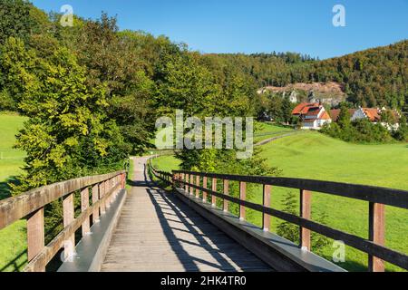 Cappella di San Giorgio, Kappeler Hof, Thiergarten, Parco Naturale dell'Alto Danubio, Alpi Svevi, Baden-Wurttemberg, Germania, Europa Foto Stock