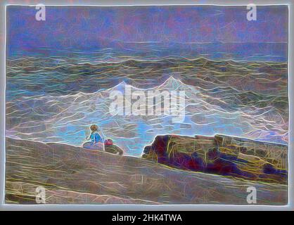 Ispirato dal Northeaster, Winslow Homer, americano, 1836-1910, acquerello su grafite su carta di vove crema, 1883, 14 1/8 x 19 3/4in., 35,9 x 50,2cm, 1883, 19th Century, americano, Arte americana, Pittura americana, Atlantico, spiaggia, costa, Freddo, incidente, pericolo, Costa orientale, bordo orientale, Schiuma, schiumosa, reinventata da Artotop. L'arte classica reinventata con un tocco moderno. Design di calda e allegra luminosità e di raggi di luce. La fotografia si ispira al surrealismo e al futurismo, abbracciando l'energia dinamica della tecnologia moderna, del movimento, della velocità e rivoluzionando la cultura Foto Stock