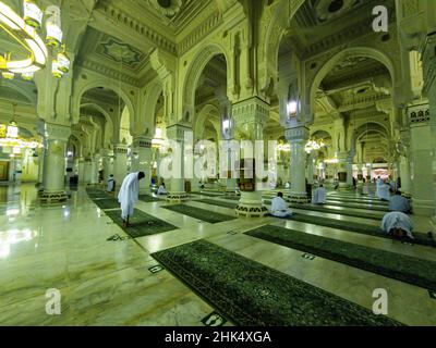 Moschea di Re Fahd, Mekka (Mecca), Regno dell'Arabia Saudita, Medio Oriente Foto Stock