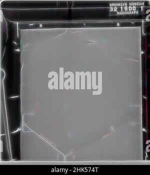 Ispirato dalla pittura di un uomo che odora un fiore di loto, calcare, gesso, pigmento, ca. 1539-1075 a.C., Dynasty 18, New Kingdom, telaio: 9 11/16 x 8 3/8 pollici, 24,6 x 21,3 cm, raggi X, reinventato da Artotop. L'arte classica reinventata con un tocco moderno. Design di calda e allegra luminosità e di raggi di luce. La fotografia si ispira al surrealismo e al futurismo, abbracciando l'energia dinamica della tecnologia moderna, del movimento, della velocità e rivoluzionando la cultura Foto Stock