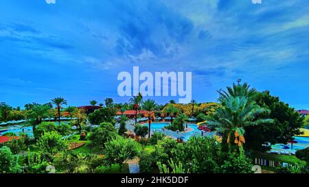 Bodrum Street vista in Turchia. Scatto HDR. Foto Stock