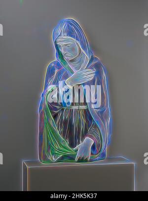 Ispirato da Madre dei Sorrows, laboratorio di Andrea della Robbia, italiano, 1435–1525, c.1525, terracotta smaltata, Made in Florence, Tuscany, Italy, Europe, Sculpture, 31 11/16 x 15 3/4 x 8 poll. (80,5 x 40 x 20,3 cm, reinventato da Artotop. L'arte classica reinventata con un tocco moderno. Design di calda e allegra luminosità e di raggi di luce. La fotografia si ispira al surrealismo e al futurismo, abbracciando l'energia dinamica della tecnologia moderna, del movimento, della velocità e rivoluzionando la cultura Foto Stock