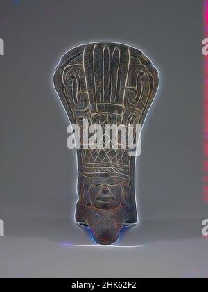 Ispirato a Palma, Veracruz classico, periodo tardo classico, 600–909, 909, Pietra, realizzata in Veracruz, Messico, America settentrionale e centrale, pietra e minerali, 15 11/16 x 8 3/4 x 6 5/16 pollici (39,8 x 22,3 x 16,1 cm, reinventato da Artotop. L'arte classica reinventata con un tocco moderno. Design di calda e allegra luminosità e di raggi di luce. La fotografia si ispira al surrealismo e al futurismo, abbracciando l'energia dinamica della tecnologia moderna, del movimento, della velocità e rivoluzionando la cultura Foto Stock