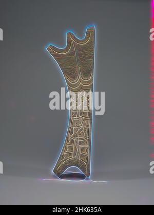 Ispirato a Palma, Veracruz classico, periodo tardo classico, 600–909, 909, Pietra, Veracruz, Messico, America settentrionale e centrale, pietra e minerali, 23 3/4 x 8 1/4 x 2 5/8 poll. (60,3 x 21 x 6,7 cm, reinventato da Artotop. L'arte classica reinventata con un tocco moderno. Design di calda e allegra luminosità e di raggi di luce. La fotografia si ispira al surrealismo e al futurismo, abbracciando l'energia dinamica della tecnologia moderna, del movimento, della velocità e rivoluzionando la cultura Foto Stock