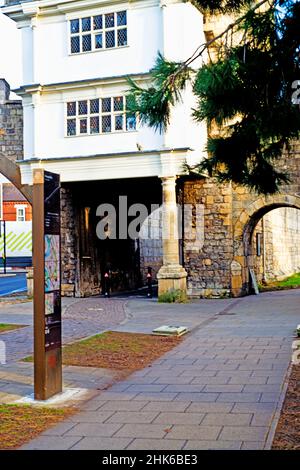 Walmgate Bar, Walmgate, York, Inghilterra Foto Stock