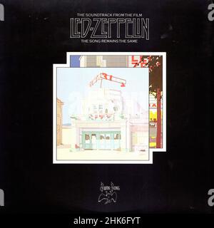 Copertina Vintage vinyl record - LED Zeppelin - la canzone rimane la stessa - D - 1976 Foto Stock