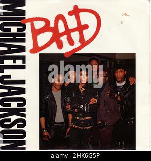 Copertina vintage in vinile - Michael Jackson - Bad [1987] 00001 Foto Stock