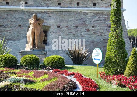 L'incantevole città marittima di Cervia è una delle principali destinazioni del turismo italiano Foto Stock