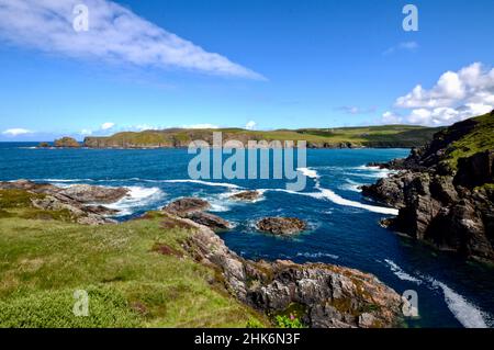 Sutherland costa vicino al villaggio di Bettyhill, Scozia. Foto Stock