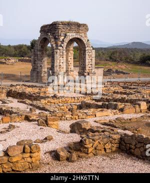 Ciudad romana de Cáparra. Cáceres. Extremadura. España Foto Stock