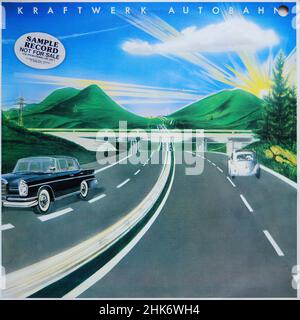 Copertina Vintage vinil record - Kraftwerk - Autobahn Front Foto Stock