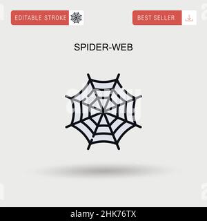 Icona vettore semplice Spider-web. Illustrazione Vettoriale