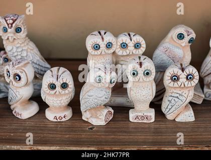 Gufo, souvenir da Atene Grecia Foto Stock