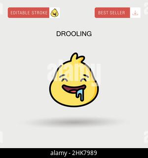 Icona del vettore semplice di caduta. Illustrazione Vettoriale