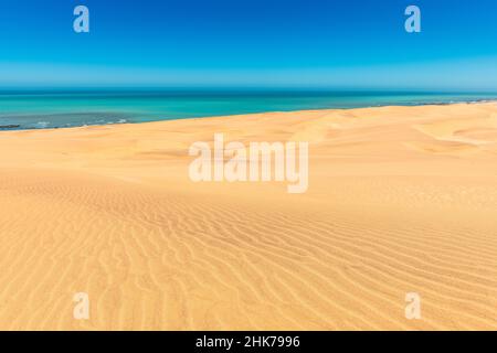 Il deserto del Namib incontra il Sud Atlantico, Swakopmund, Namibia Foto Stock