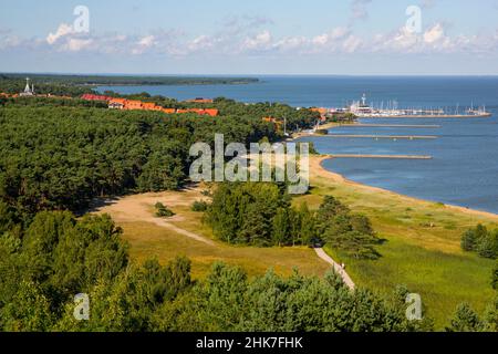 Vista di Nida, Curonian Spit, Lituania, Nida, Lituania Foto Stock