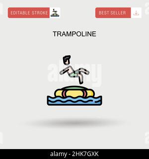 Icona vettore semplice trampolino. Illustrazione Vettoriale