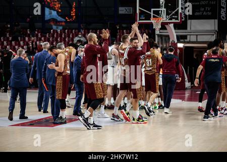 Palasport Taliercio, Venezia, 02 febbraio 2022, Umana Reyer Venezia durante la stagione di Umana Reyer Venezia vs Ratiopharm Ulm - Campionato europeo di basket Foto Stock