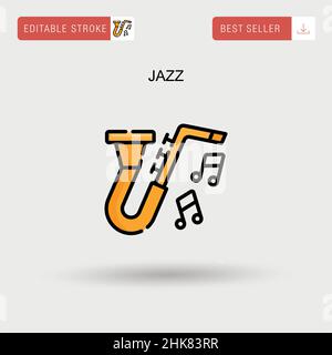 Icona Jazz Simple Vector. Illustrazione Vettoriale