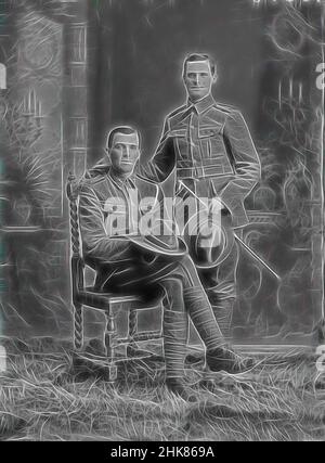 Ispirato da Sapper Francis Harold Morgan e privato Edmund Guthrie Morgan, Berry & Co, studio fotografico, 1915, Wellington, Reinventato da Artotop. L'arte classica reinventata con un tocco moderno. Design di calda e allegra luminosità e di raggi di luce. La fotografia si ispira al surrealismo e al futurismo, abbracciando l'energia dinamica della tecnologia moderna, del movimento, della velocità e rivoluzionando la cultura Foto Stock