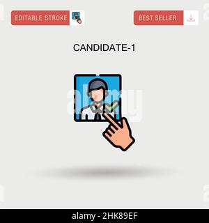 Icona vettore semplice Candidate-1. Illustrazione Vettoriale