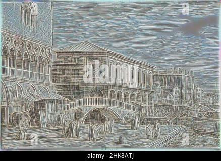 Ispirato da le Preson V (la prigione). Da: Vedute oltre le prese da i luoghi oltre ideate da Antonio Canal, Antonio Canaletto, etcher, 1735-1746, Venezia, Etching, Antonio Canaletto (1697-1768), nato Giovanni Antonio Canal, fu il pittore più famoso di Venezia, e uno dei più famosi veneziani, reinventato da Artotop. L'arte classica reinventata con un tocco moderno. Design di calda e allegra luminosità e di raggi di luce. La fotografia si ispira al surrealismo e al futurismo, abbracciando l'energia dinamica della tecnologia moderna, del movimento, della velocità e rivoluzionando la cultura Foto Stock