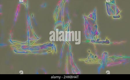 Ispirato dalla spedizione a Nova Zembla, un arcipelago russo nell'Oceano Artico nel 1880, navi, reinventate da Artotop. L'arte classica reinventata con un tocco moderno. Design di calda e allegra luminosità e di raggi di luce. La fotografia si ispira al surrealismo e al futurismo, abbracciando l'energia dinamica della tecnologia moderna, del movimento, della velocità e rivoluzionando la cultura Foto Stock