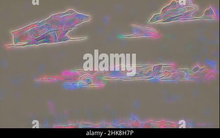 Ispirato dalla spedizione a Nova Zembla, un arcipelago russo nell'Oceano Artico nel 1880. Icebergen, reinventato da Artotop. L'arte classica reinventata con un tocco moderno. Design di calda e allegra luminosità e di raggi di luce. La fotografia si ispira al surrealismo e al futurismo, abbracciando l'energia dinamica della tecnologia moderna, del movimento, della velocità e rivoluzionando la cultura Foto Stock