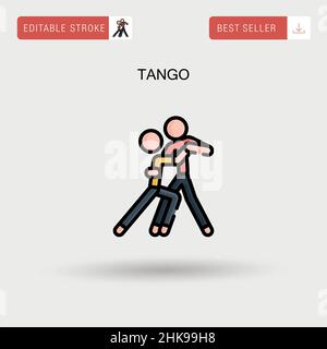 Tango semplice vettore icona. Illustrazione Vettoriale