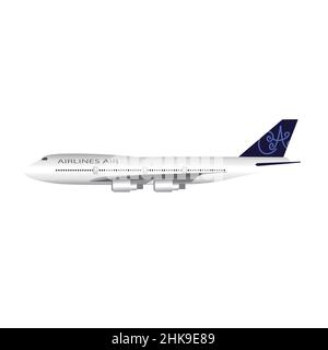 Illustrazione moderna e attraente dell'aeroplano Illustrazione Vettoriale