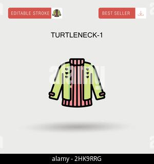 Turtleneck-1 semplice icona vettoriale. Illustrazione Vettoriale