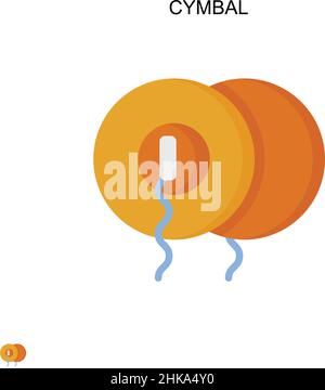 Icona del vettore semplice cimbale. Modello di disegno del simbolo di illustrazione per l'elemento dell'interfaccia utente mobile Web. Illustrazione Vettoriale