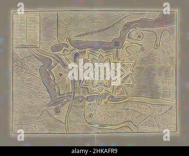 Mappa di Charleroi, 1709, Plan de Charleroi (titolo sull'oggetto), Mappa di Charleroi, 1709. Legenda in alto a sinistra 1-35. Parte di una raccolta di piani di battaglie e città rinomate nella Guerra di successione spagnola., tipografia: Jacobus Harrewijn (attribuito a), editore: Eugene Henry Fricx (menzionato su oggetto), Bruxelles, 1709, carta, incisione, altezza 377 mm x larghezza 490 mm Foto Stock