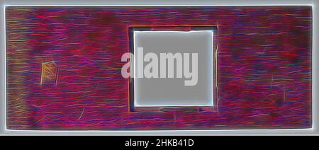 Ispirato al Monte per slide di lanterna magica, montatura in legno vuota per slide di lanterna magica quadrata. La diapositiva stessa è mancante., c.. 1700 - c. 1800, rovere (legno), legno (materiale vegetale), altezza 26 cm x larghezza 10,5 cm x spessore 1 cm, reinventato da Artotop. L'arte classica reinventata con un tocco moderno. Design di calda e allegra luminosità e di raggi di luce. La fotografia si ispira al surrealismo e al futurismo, abbracciando l'energia dinamica della tecnologia moderna, del movimento, della velocità e rivoluzionando la cultura Foto Stock